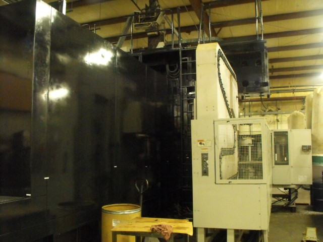 MAZAK V100 Versatech Mazak Mazatrol M32 CNC, (2) 78" x 157" Pallets, X=196",Y=127", Z=39", 50-Taper, 80 Station Tool Changer, Head Changer, New 1996.