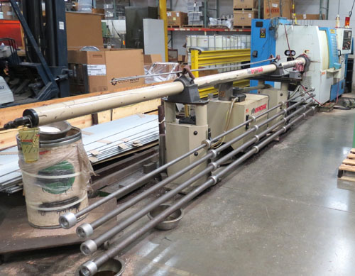 SUPERMAX YCM TC-15, Fanuc OT, Barfeeder, 18" Swing, 8" 3-Jaw Power Chuck, Tailstock w/ 18" Centers, Chip Conveyor, 2000.