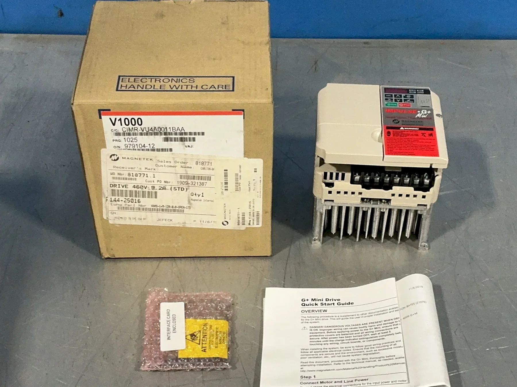 YASKAWA IMPULSE G+ MINI SERVO DRIVE  -  CIMR-VU4A0011BAA