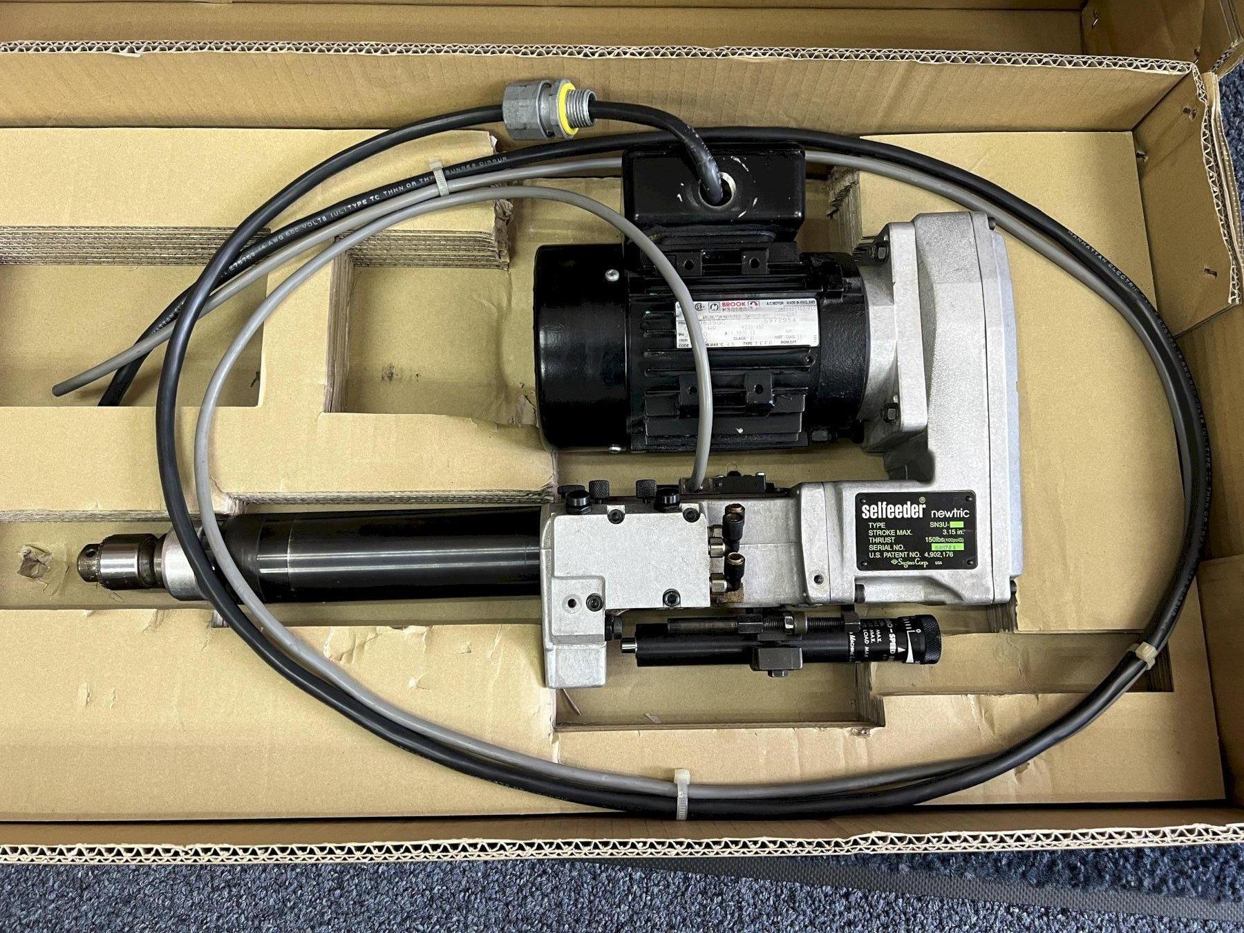 SUGINO SELFEEDER NEWTRIC ELECTRIC DRILL, MODEL SN3U, 3.15" STROKE, 3500 RPM, 1/3 HP