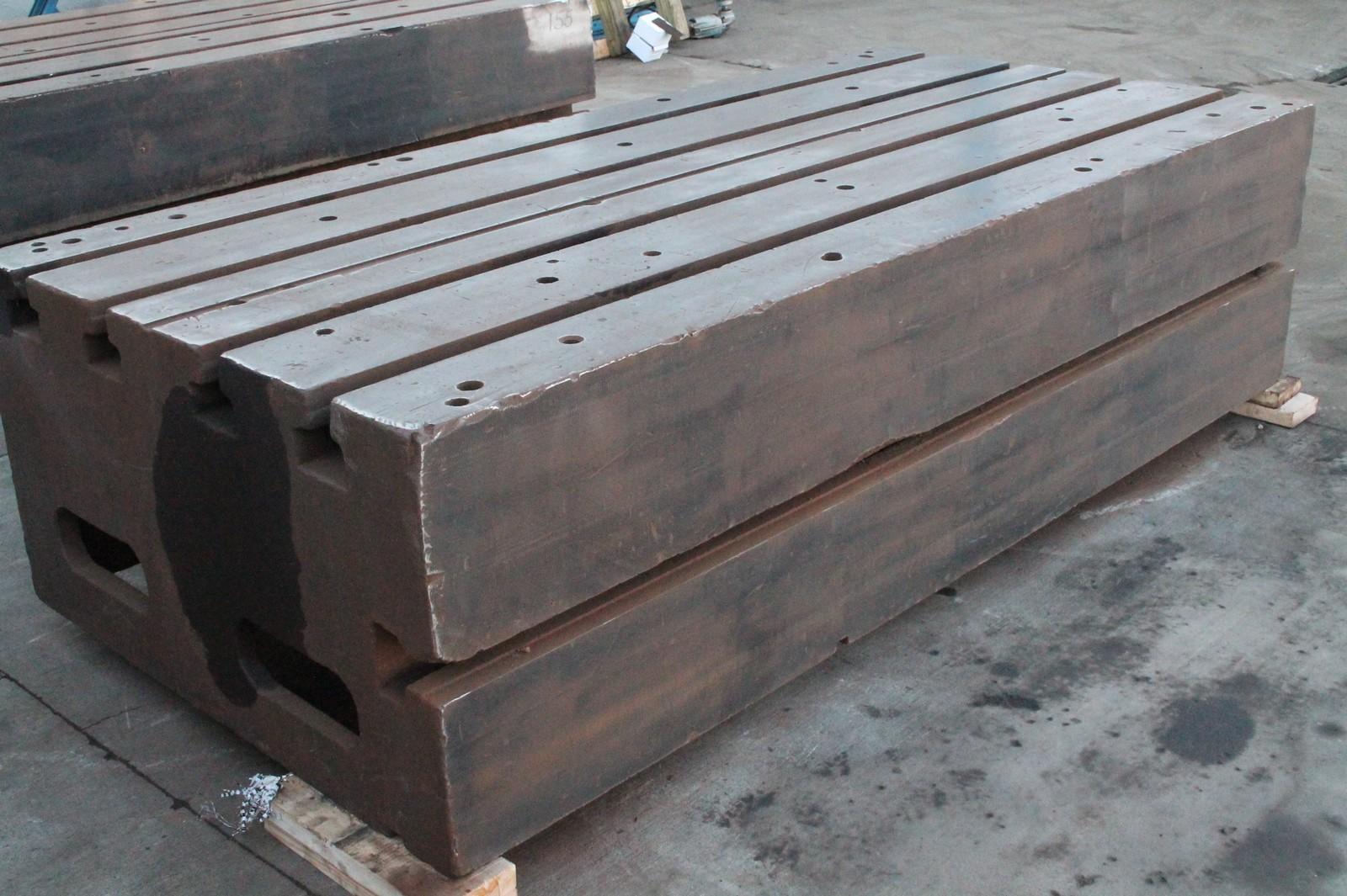 48' X 96' X 25' CAST IRON T SLOTTED  TABLE: STOCK #64512
