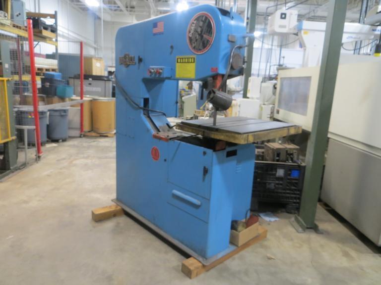 DoAll 3613-1 Vertical Band Saw, 36" Throat, 30-1/2" x 24" Table, Work Light- Auction Item