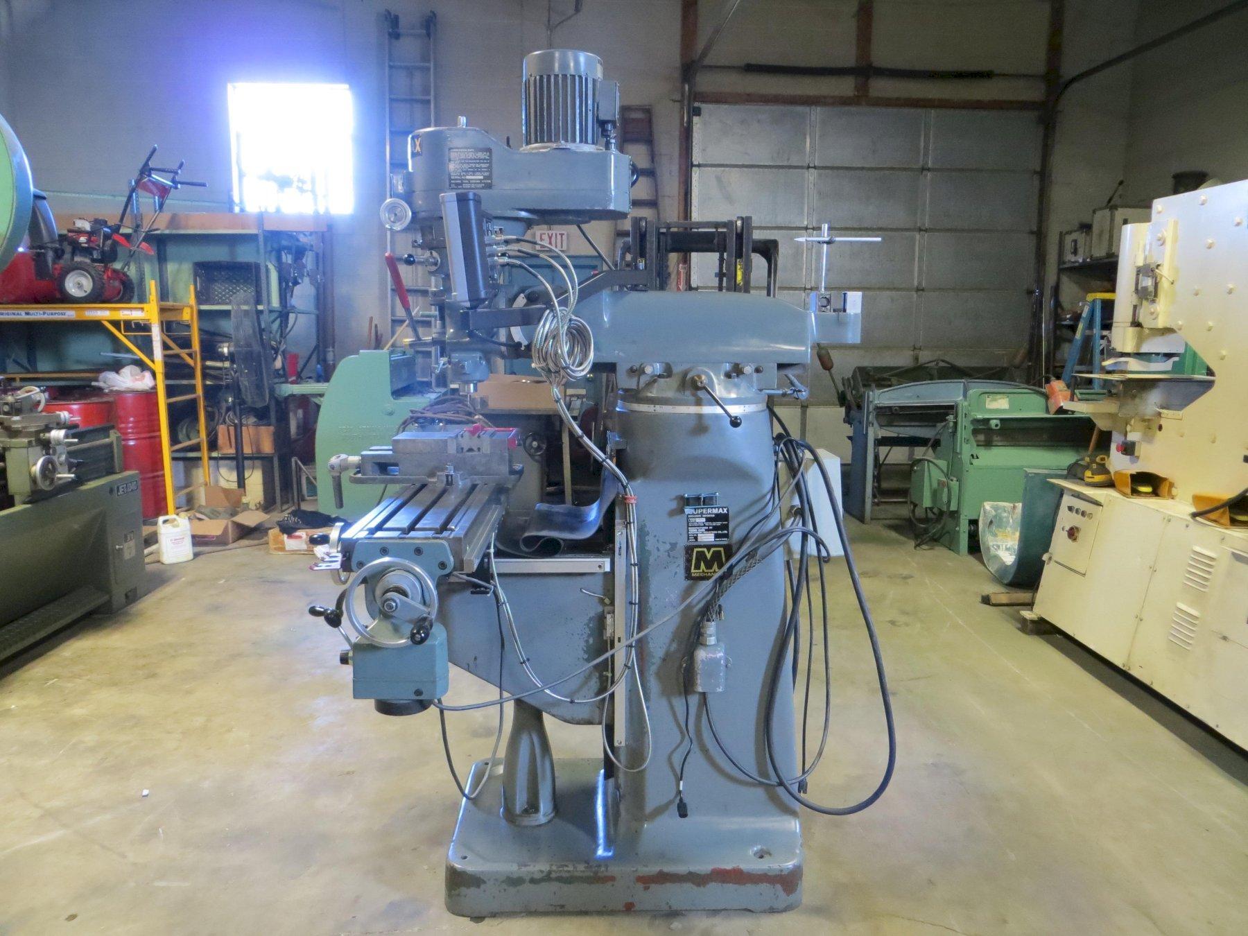 9" x 42" Supermax Vertical Milling Machine w/ Acu-Rite Digital Readout
