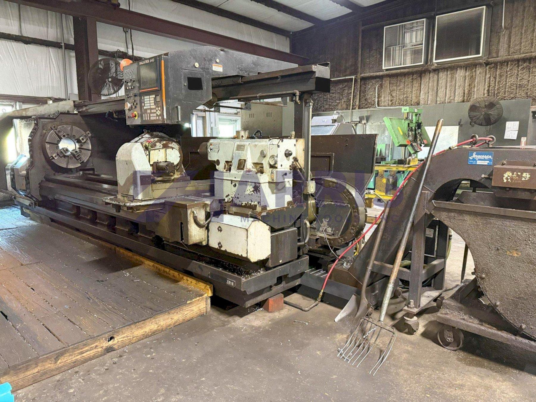 34" x 120" MAZAK POWERMASTER PMN-U CNC FLATBED LATHE