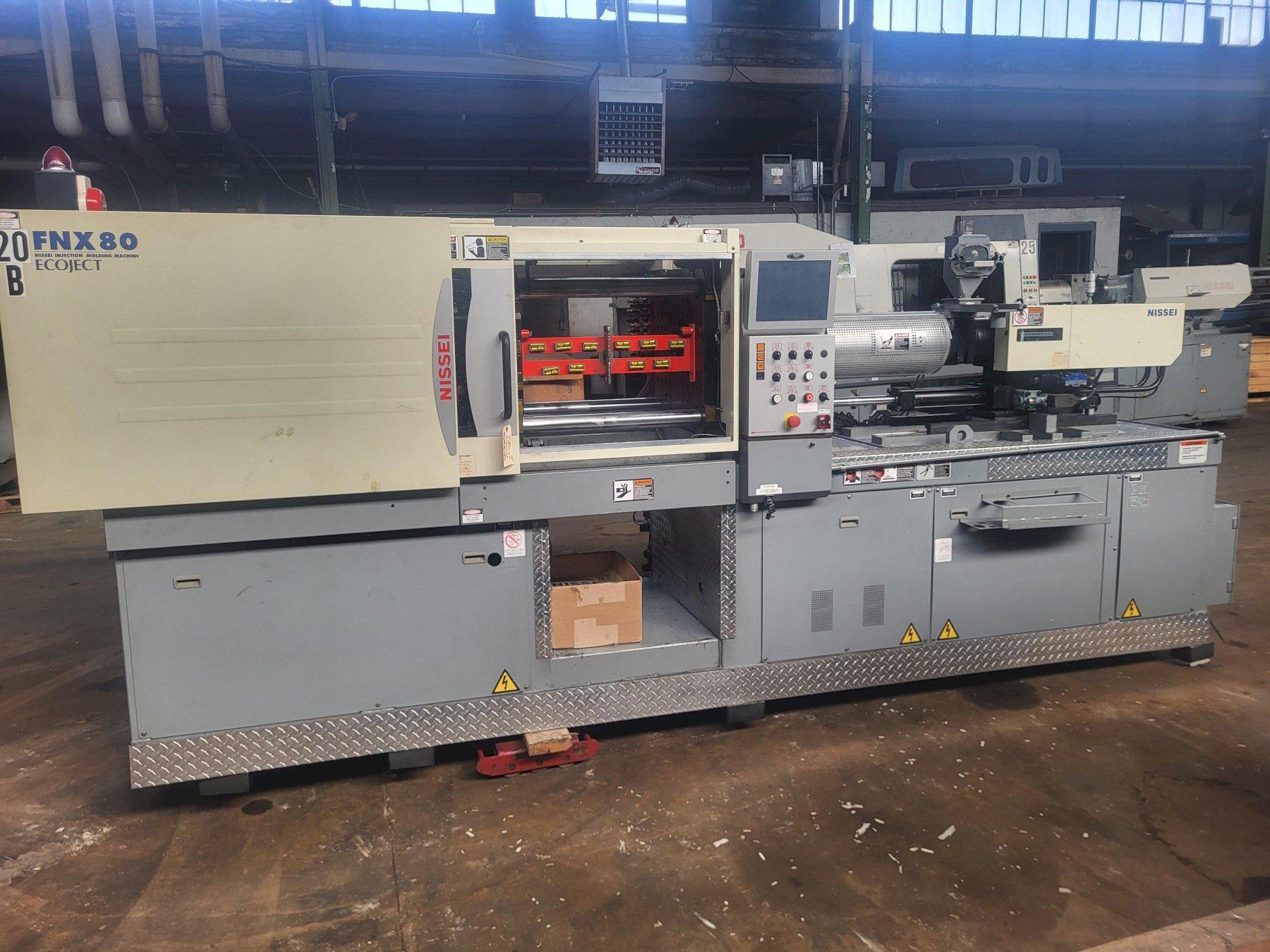 Nissei Used FNX80-12A Hybrid Injection Molding Machine, 89 Ton, 3.4 oz., yr 2007