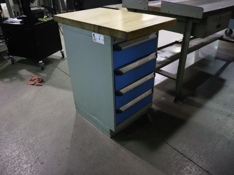 Maple Top Tool Cabinet with Saw Cutter Contents - 4 Drawer- Auction Item