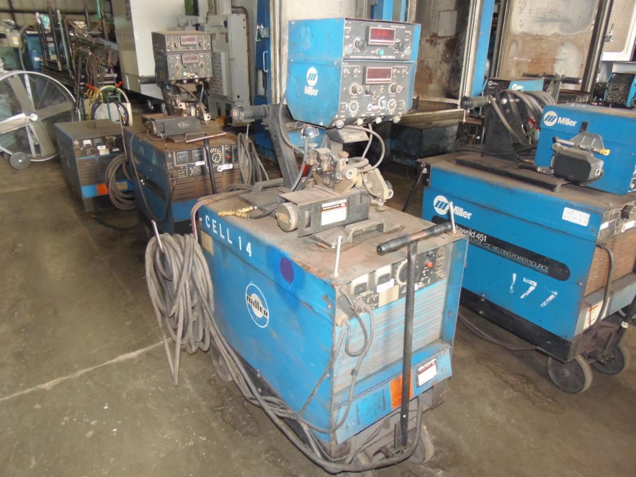Miller 450 Amp Wire Feed Welder, Model Deltaweld 450 with D54D Wire feeder