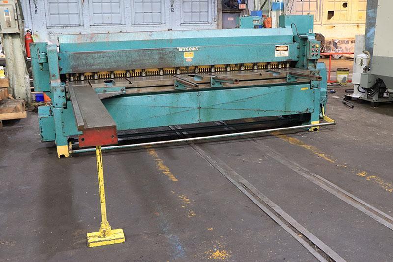10' x 10 GA WYSONG POWER SQUARING SHEAR, MODEL: 1010-RD