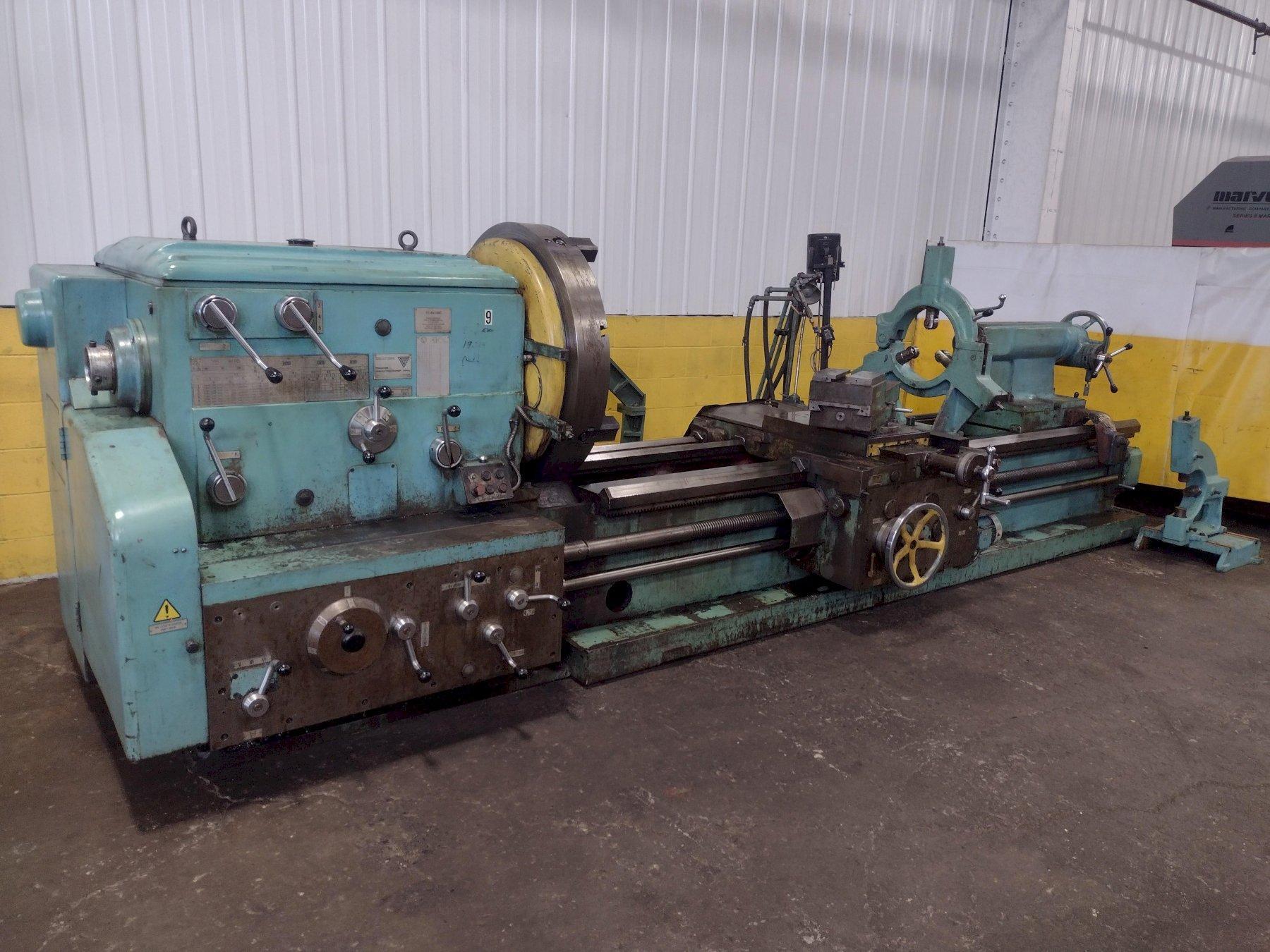 42" X 120" RYAZAN MODEL #1N65 HEAVY DUTY ENGINE LATHE 4.5" HOLE