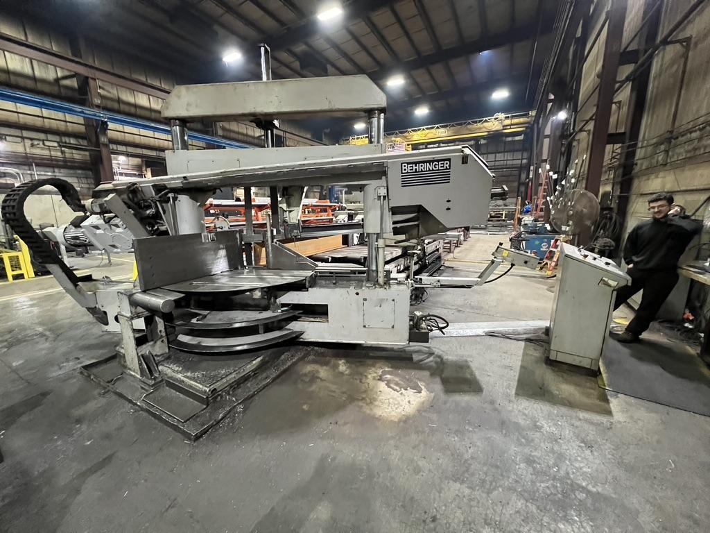 43" x 20.8" BEHRINGER MODEL HBP530-1104GA, 2005, FULLY AUTOMATIC AND  DOUBLE MITERING DUAL POST BAND SAW