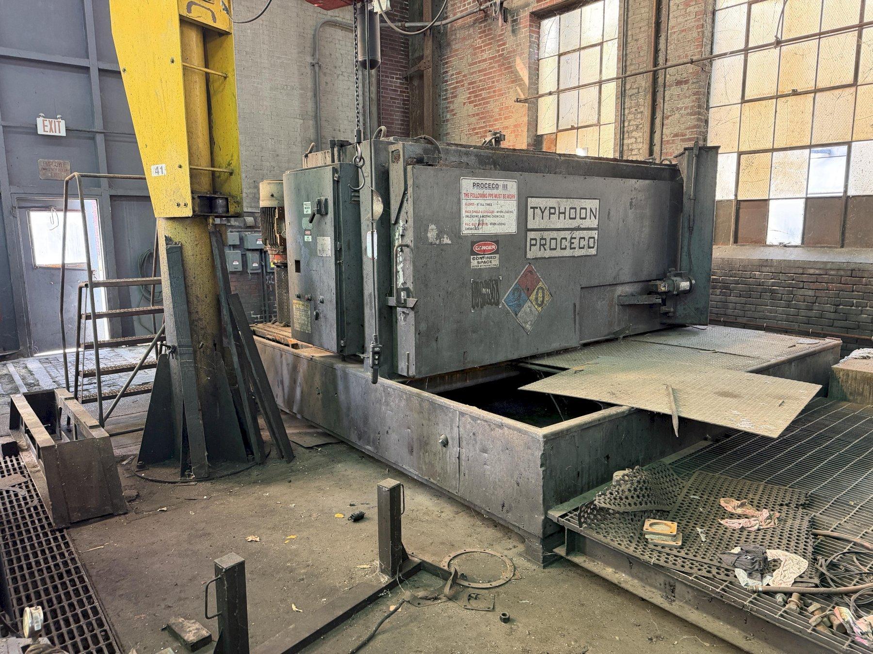 96" TABLE x 30" HIGH PROCECO MODEL #96-30-2 ROTARY TABLE PARTS WASHER: YOBRO #26026