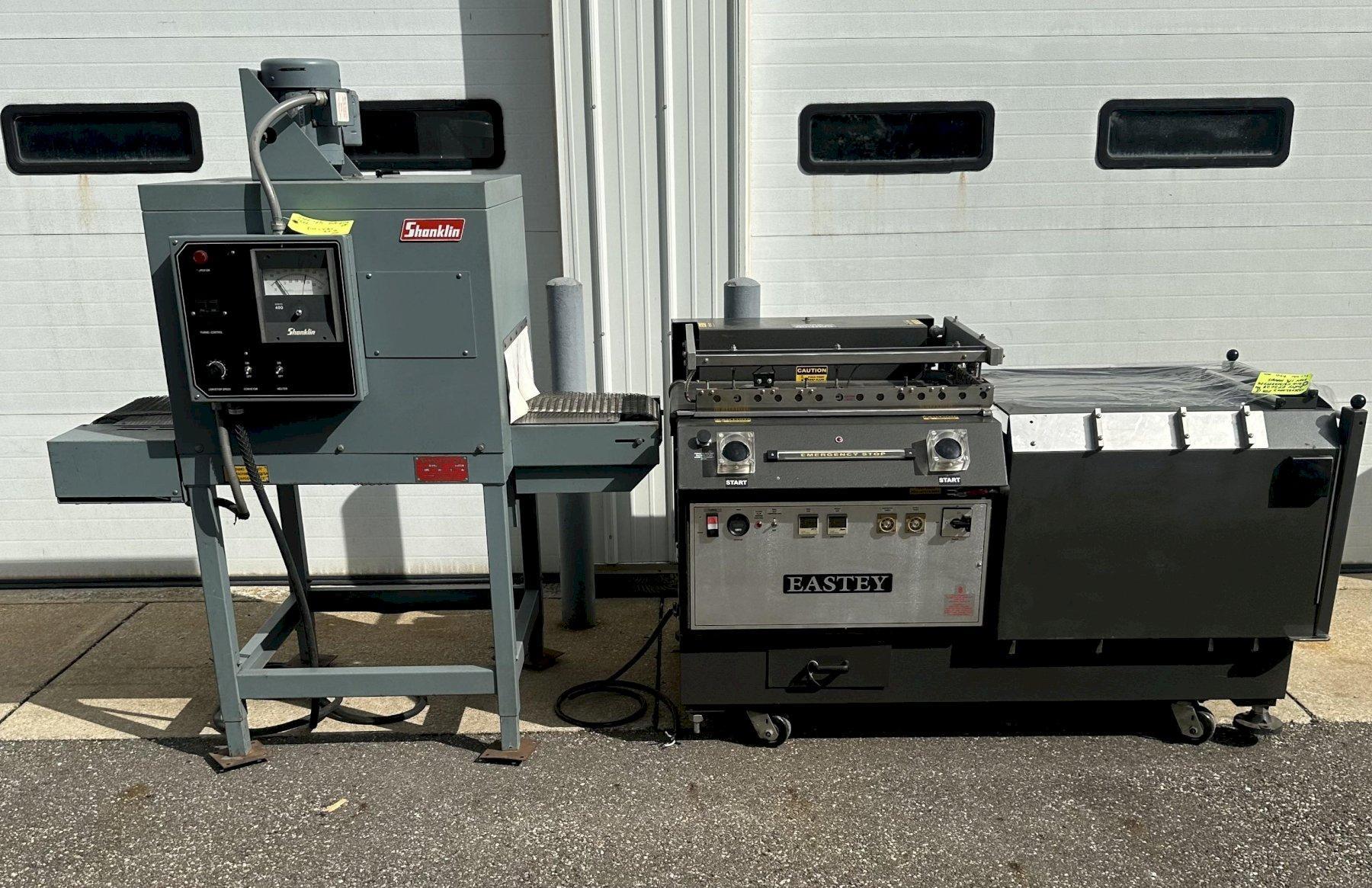 COMPLETE SHRINK PACKAGING SYSTEM Eastey EP2028TK L-Bar and Shanklin T-6XL Heat Shrink Tunnel