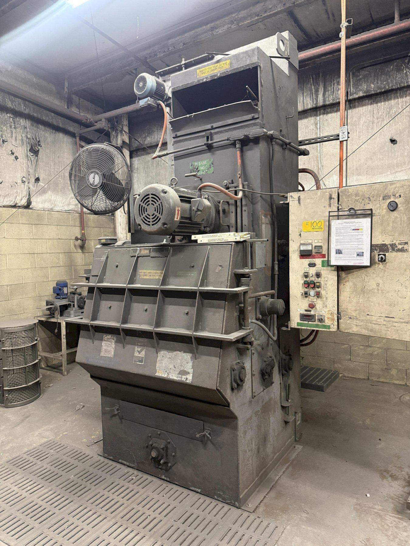 6 CU FT WHEELABRATOR MODEL WTB-6 TUMBLAST BELT TYPE BLAST CLEANING MACHINE: YOBRO #25940