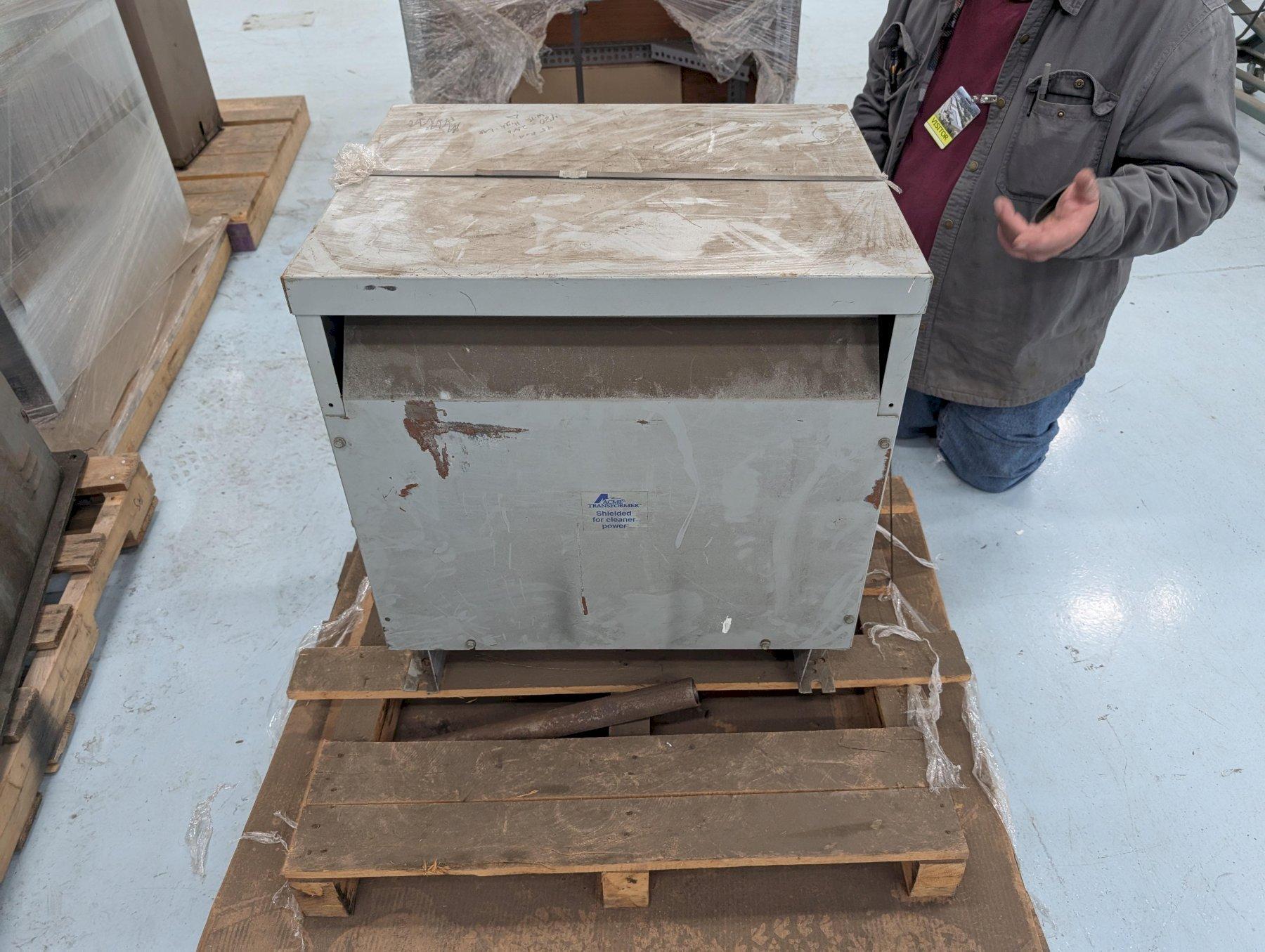 Acme 45 KVA 3-Phase Transformer, 480V to 240/120V, T-3-53343-3S, 60 Hz