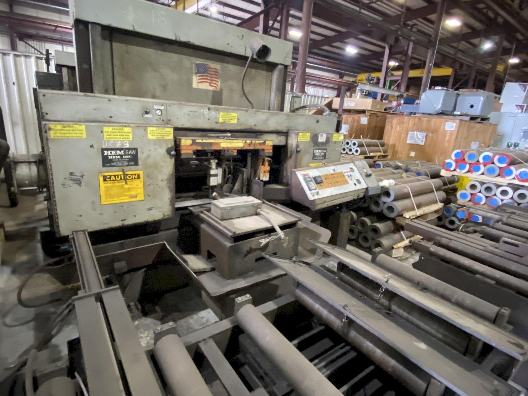 18" x 20" HEM MODEL H130HA-DC DOUBLE COLUMN AUTOMATIC HORIZONTAL BAND SAW
