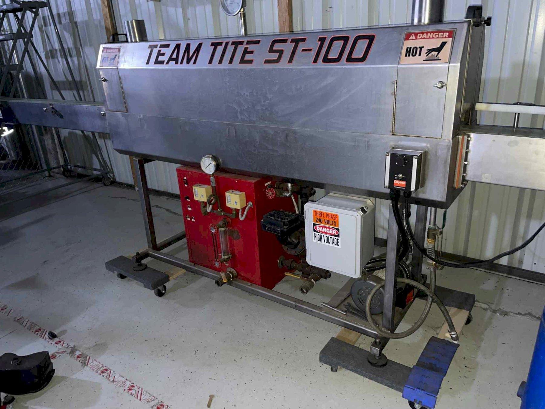 TEAM TITE ST-100 Steam Tunnel — Integrated Conveyor Heat Shrink Tunnel with Self-Contained Boiler