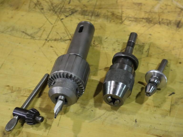 Drill Chucks: Albrecht 1/2" Keyless; Jacobs 5/8" and Small Keyless Drill Chuck- Auction Item