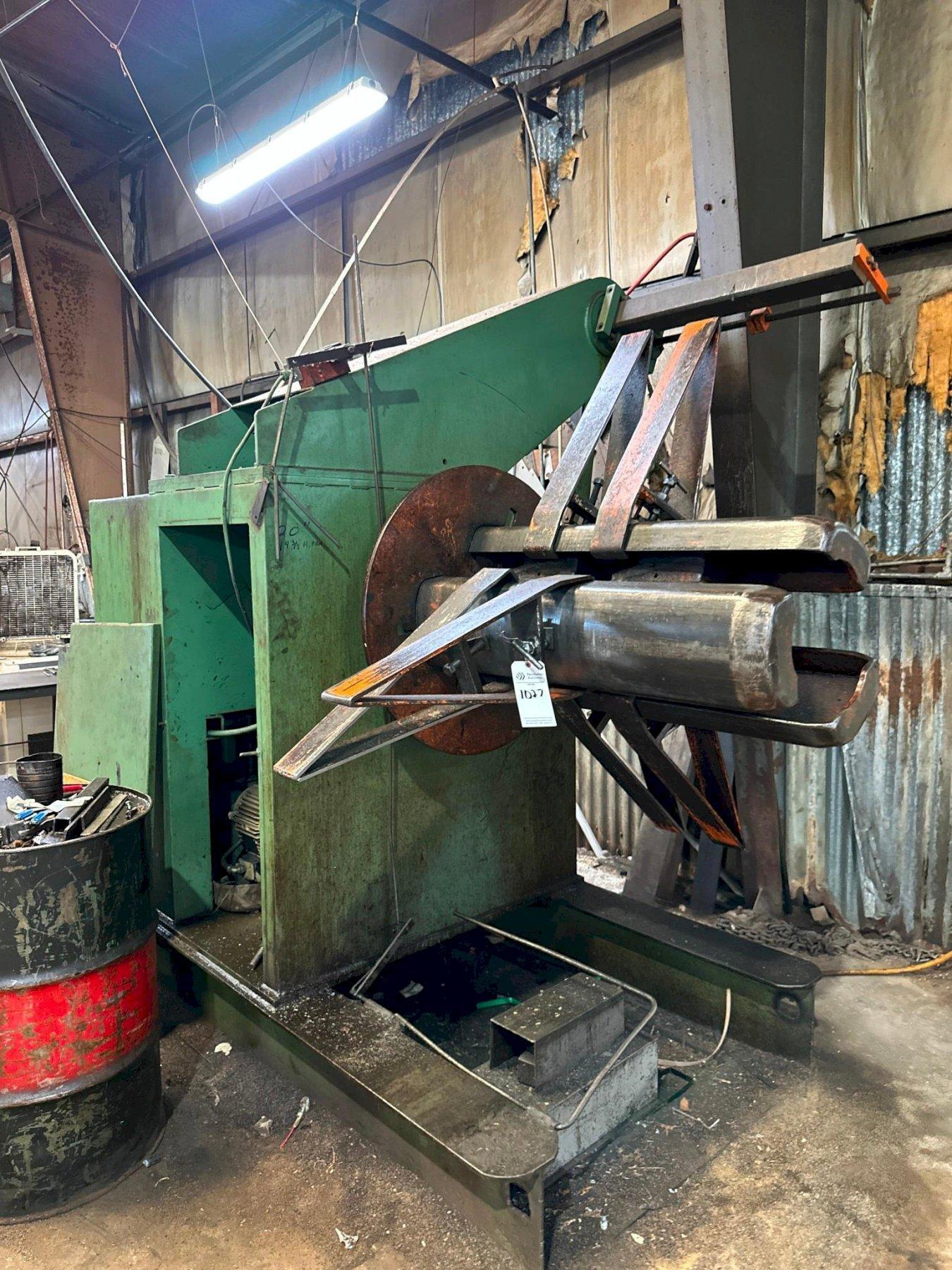15,000 LB X AMERICAN STEEL LINE MODEL #1000 MOTORIZED COIL REEL UNCOILER : YOBRO #26144