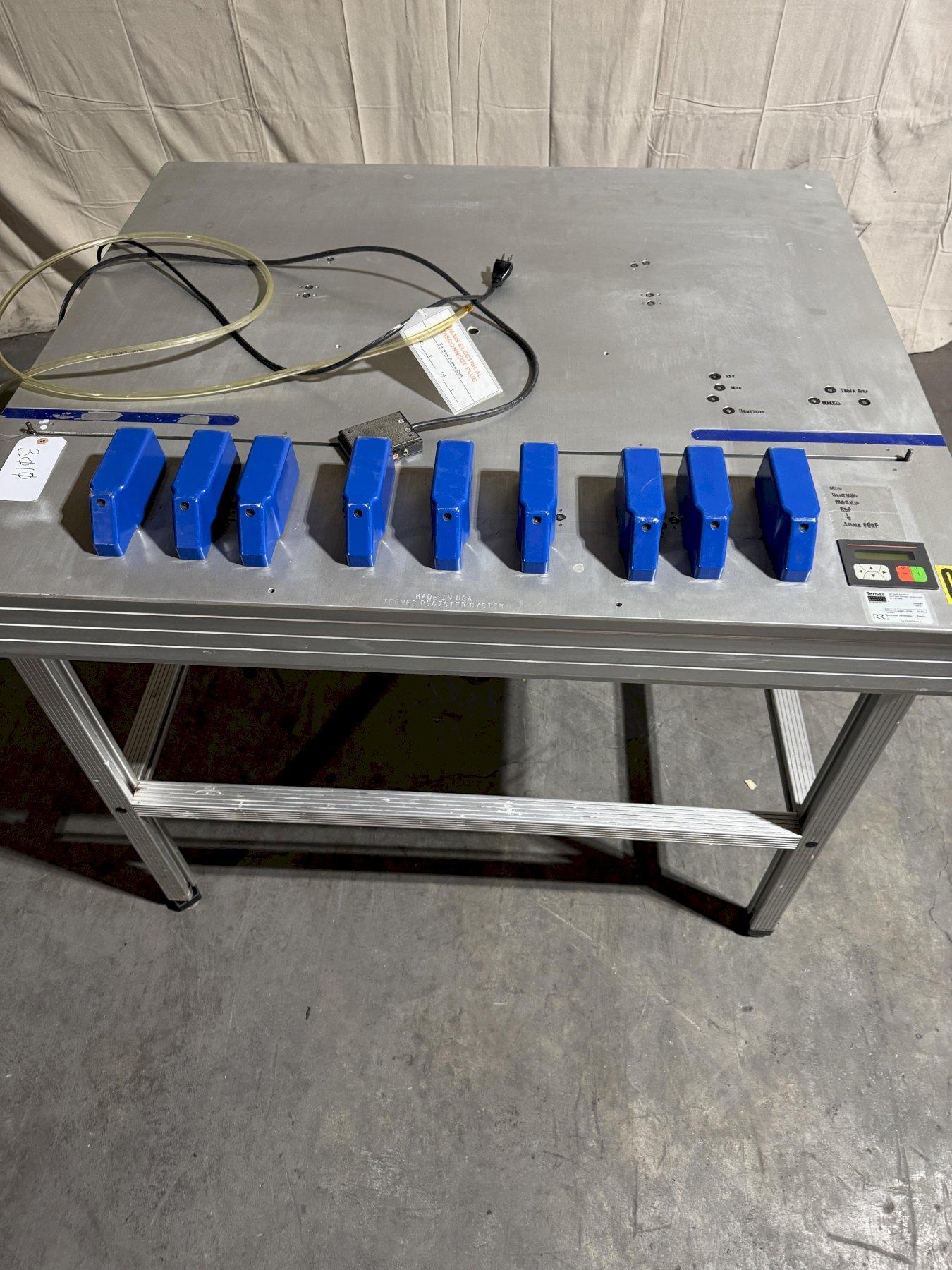 Ternes Register Electronic Pneumatic Plate Punch Table w/ Foot Pedal