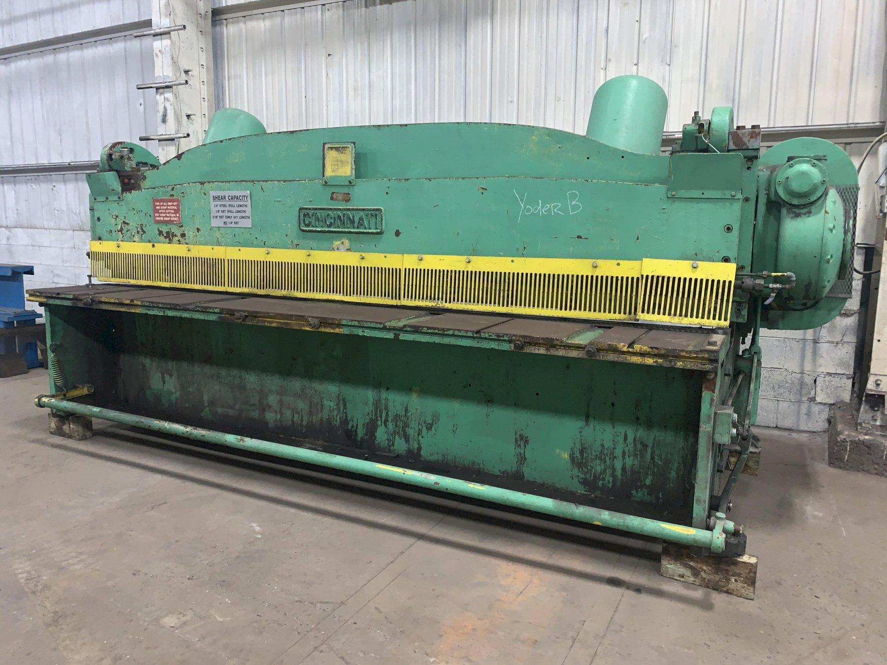 12' X 1/4" CINCINNATI MODEL 1812 POWER SQUARING SHEAR