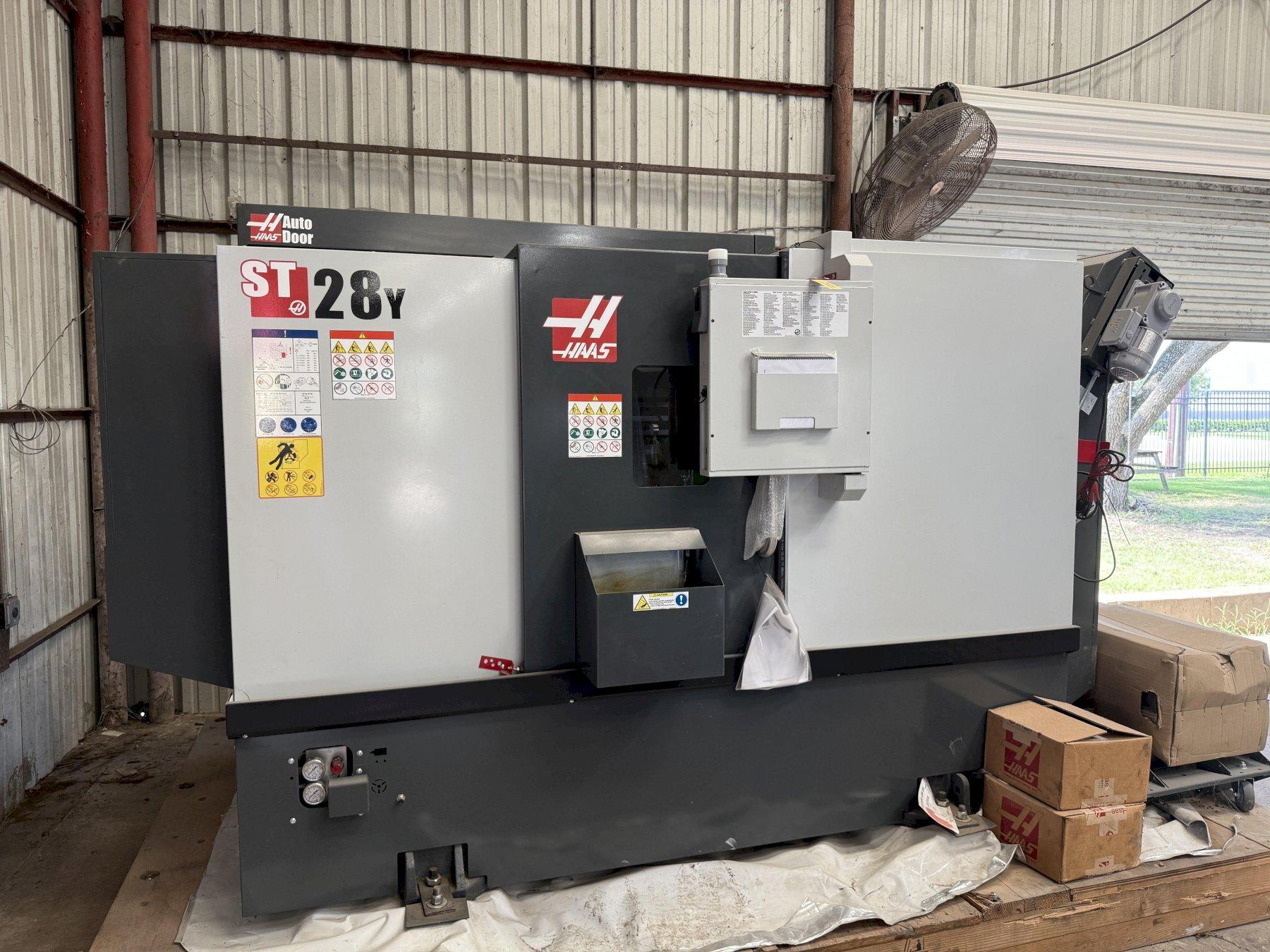 HAAS ST-28Y CNC LATHE, Y AXIS, 6K LIVE TOOLS, PROG. TAIL, 24 STATION TURRET, 4" BAR, PRESETTER, PART CATCH, 2024 - NEW