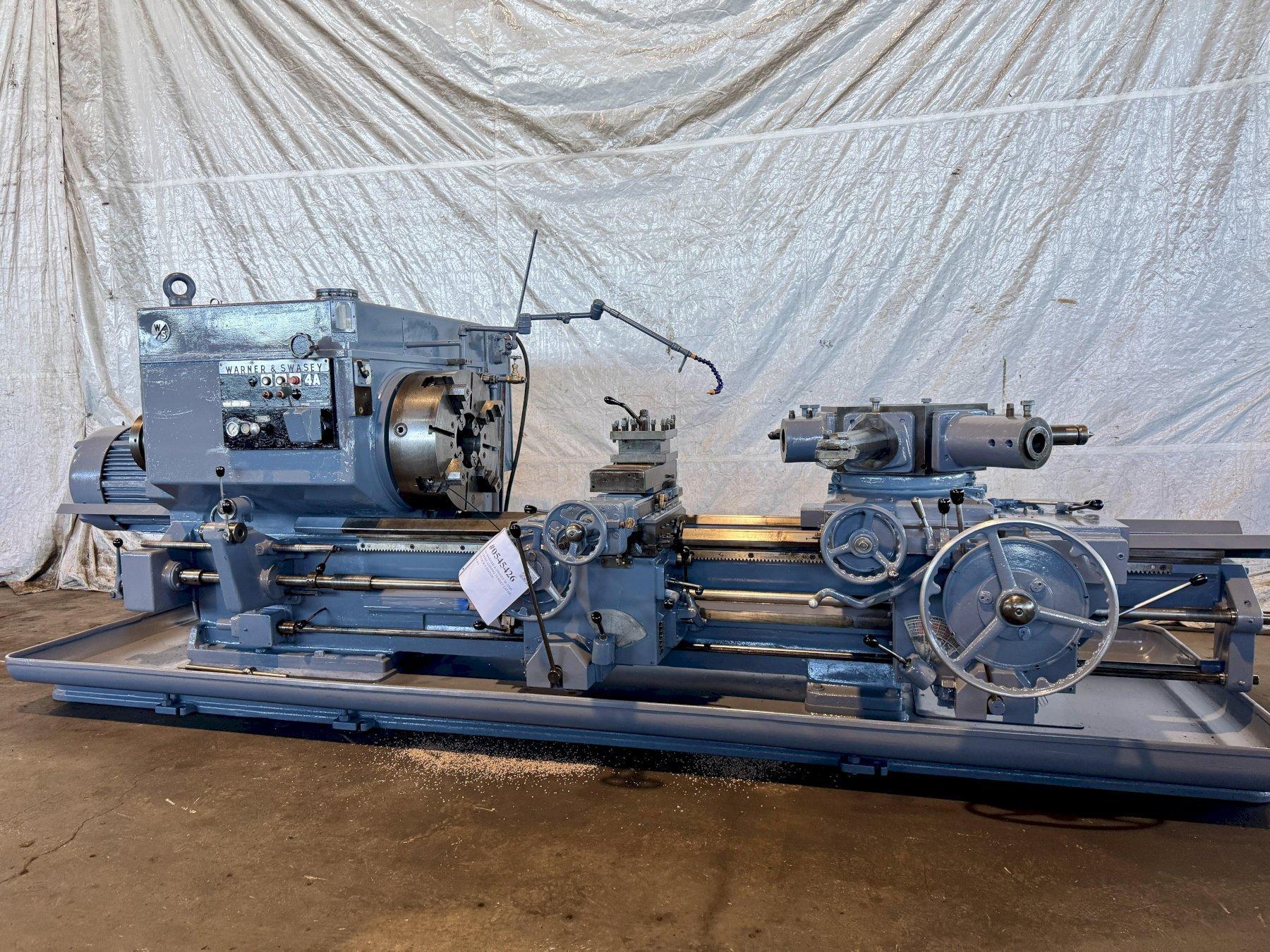 4A WARNER & SWASEY M-3500 CROSS SLIDING TURRET LATHE. STOCK # 0545426