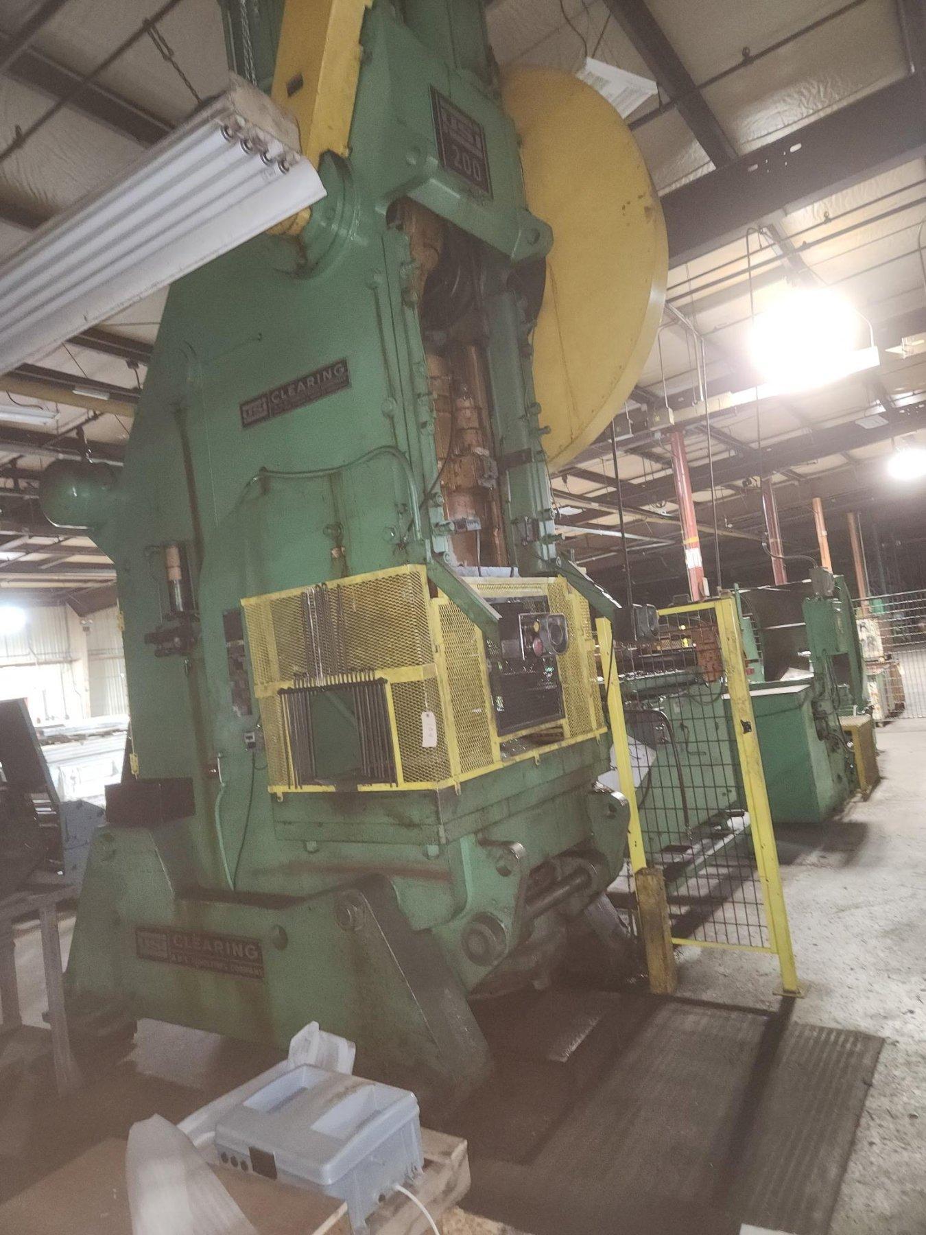 200 TON CLEARING 200 P-701 OBI PRESS. STOCK # 1007325