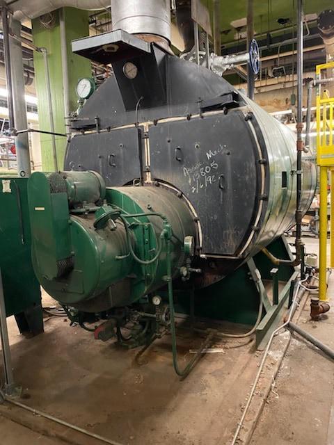 250 HP Johnston PFTA-250-4LG-15S Low Pressure Steam Boiler, 1992