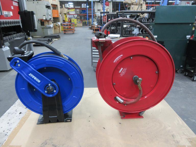 Wallmount Air Hose Wheels with Hose (2) - Auction Item
