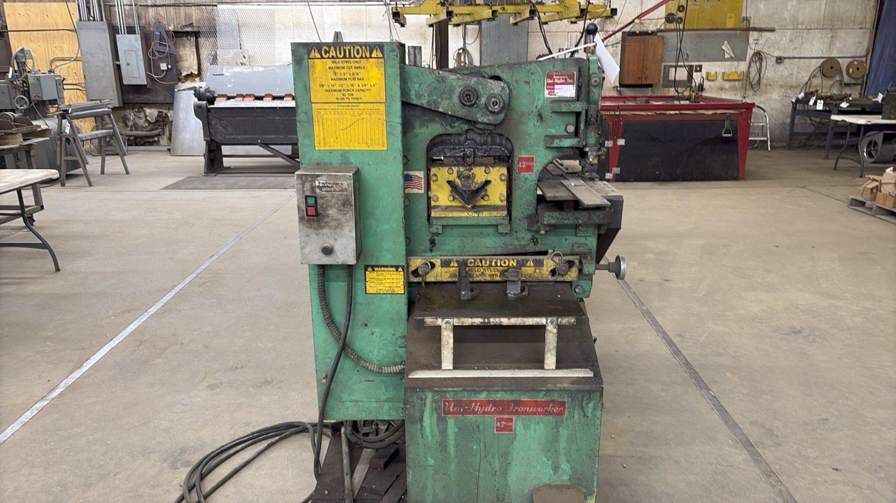 1 - PREOWNED UNI-HYDRO IRONWORKER, MODEL #: 42-14, S/N: 3P3690X