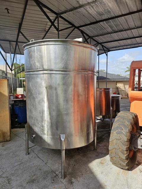 Tanks USA SS304 1000 Gallon Single Shell Stainless Steel Blend Tank, 2024 – Sanitary Mixing Tank – Single Wall Process Tank