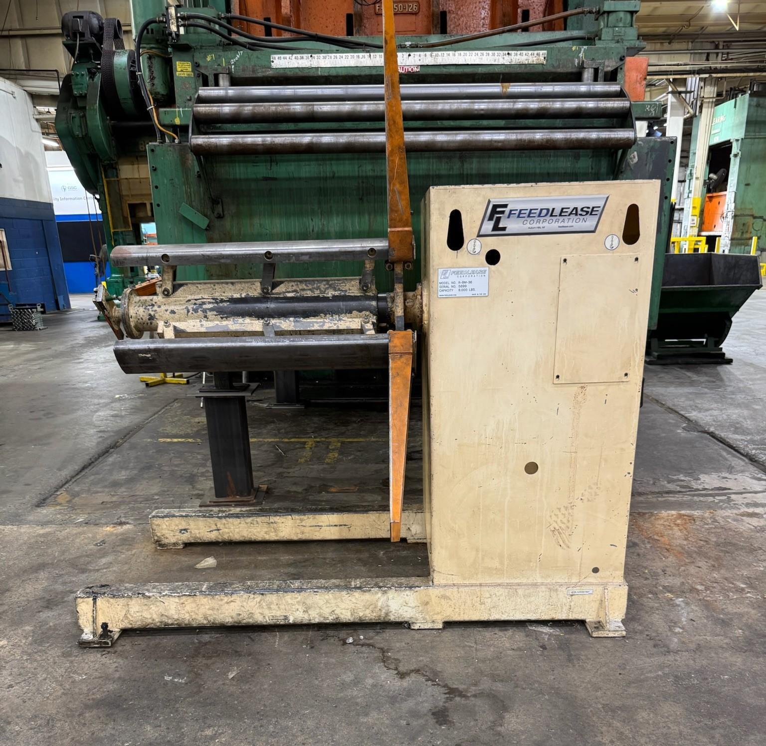 2012 Feed Lease R-8M-36 Centering Reel - Used, Reliable Coil Handling Equipment