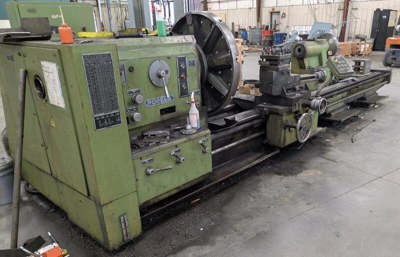 48" x 156" POREBA HEAVY DUTY ENGINE LATHE, 5" SPINDLE HOLE: YOBRO #25704