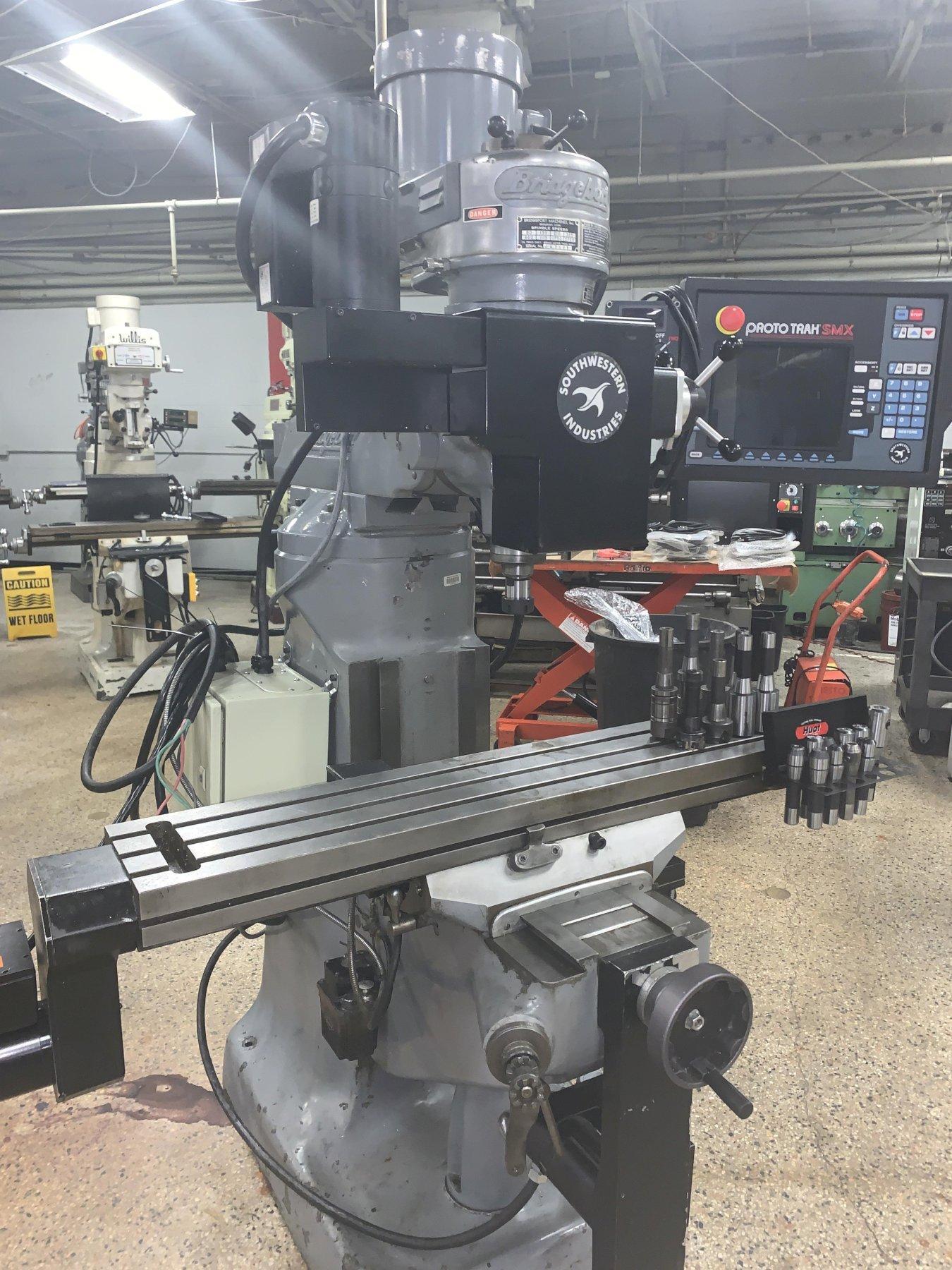 Bridgeport Variable Speed CNC Mill with 3-Axis Prototak SMX Control