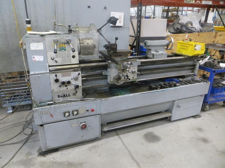 DoAll 15" Engine Lathe, 8" 3 Jaw Chuck, Tool Post, Tailstock- Auction Item