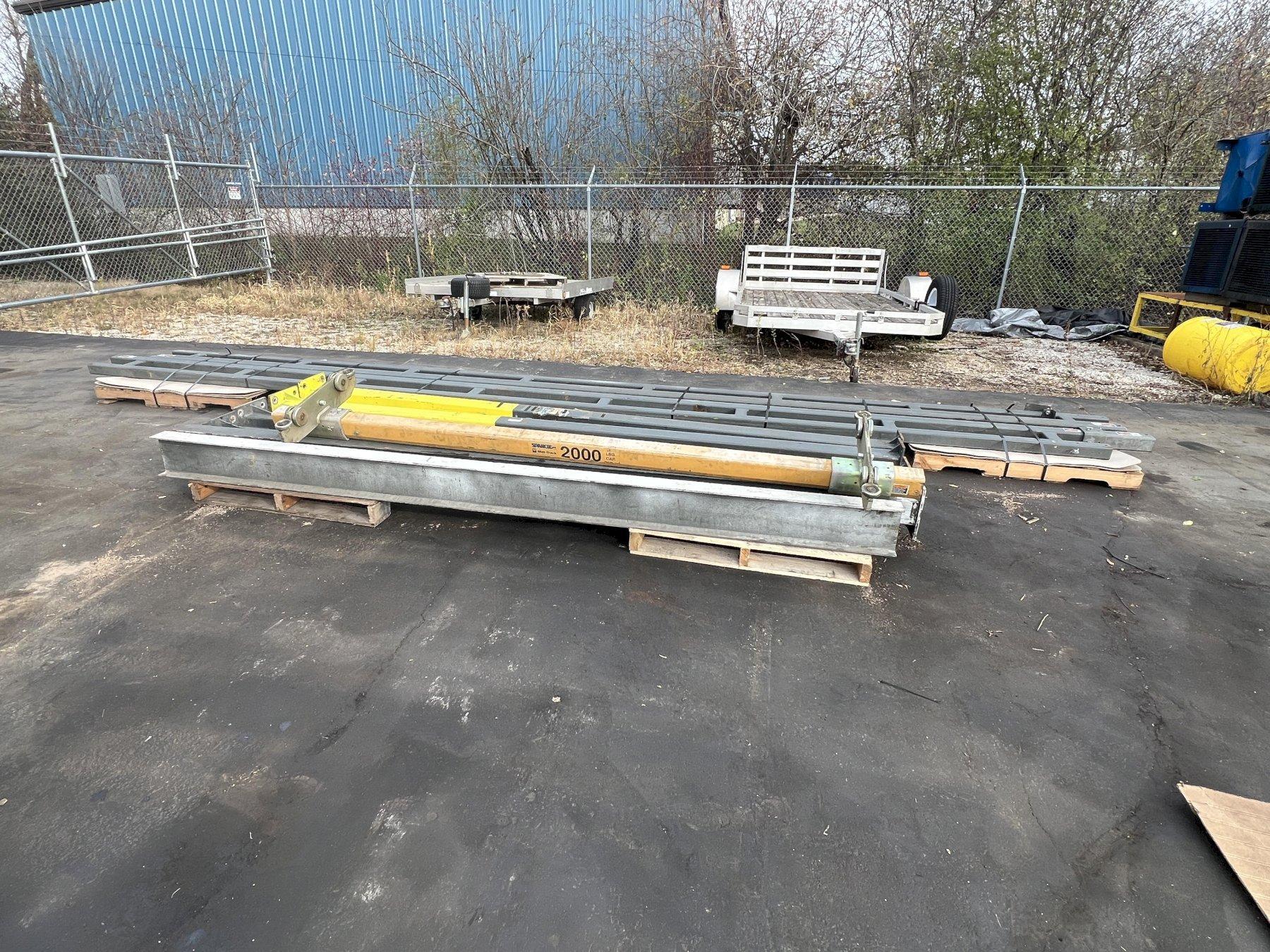 12' X 22' SPANCO MET-TRACK FREE STANDING CRANE SYSTEM WITH 2,000 LB HARRINGTON HOIST