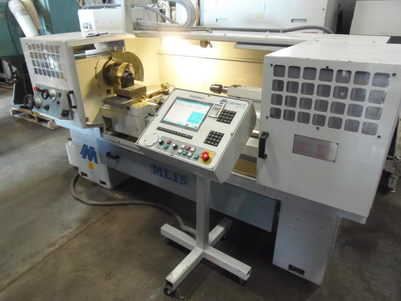 MILLTRONICS CNC LATHE, MODEL ML-15, 15" x 60", CENTURION 6 CONTROL, 2000
