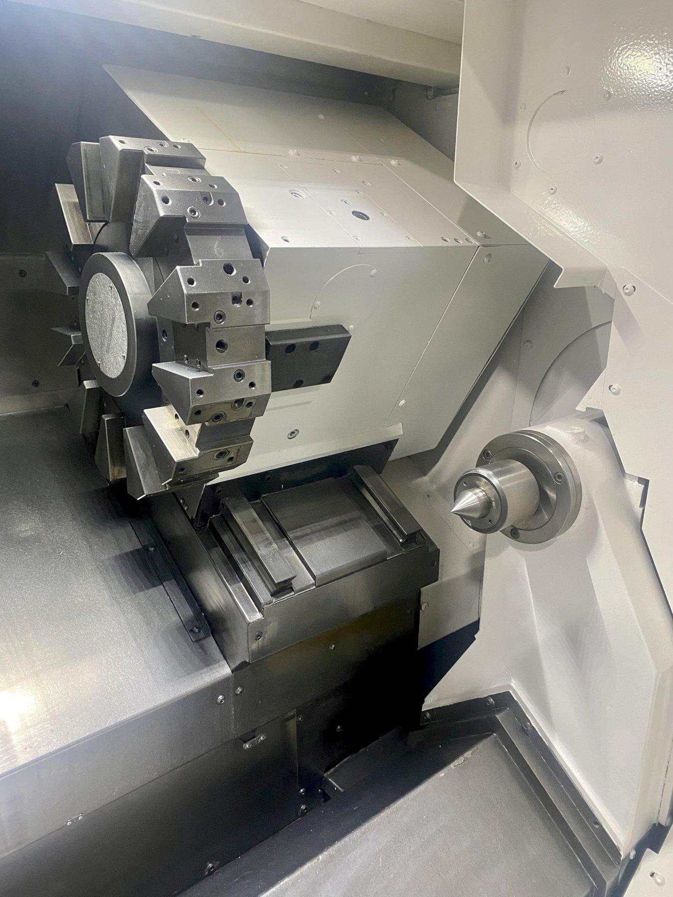 MAZAK QTU-250 CNC TURNING CENTER, Mazatrol Smooth CNC Control, 8" 3-Jaw Chuck, 27" Swing, 24" Between Centers, 2" Bar Capacity, 20 HP Spindle, 4500 RPM, 12-Position Turret, Tool Setter, Auto Door, Chip Conveyor, New 2017.