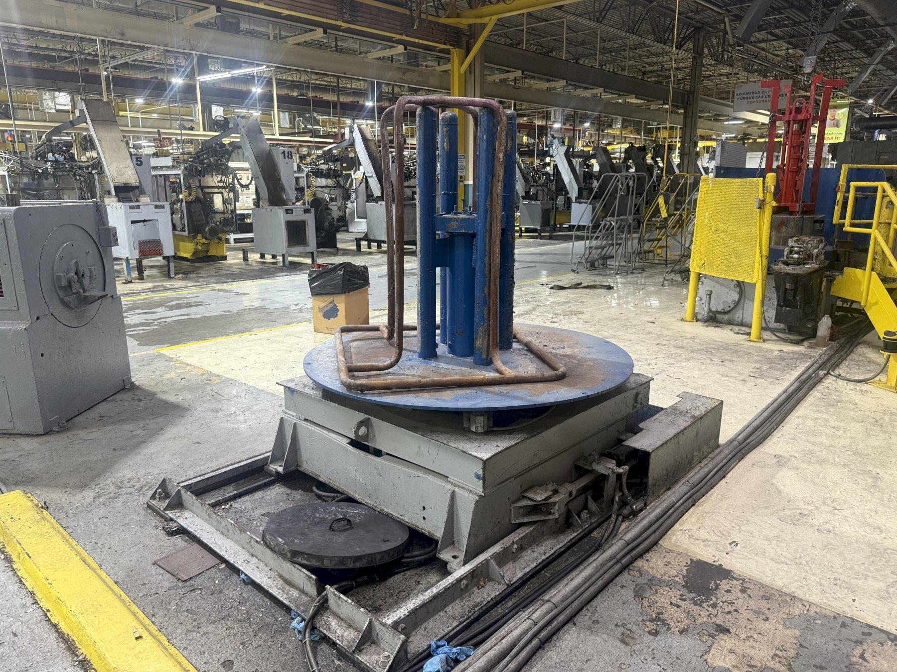 10,000 LBS WIRE COIL PAYOFF UNCOILER WITH HYDRAULIC TILT TABLE : YOBRO #26074