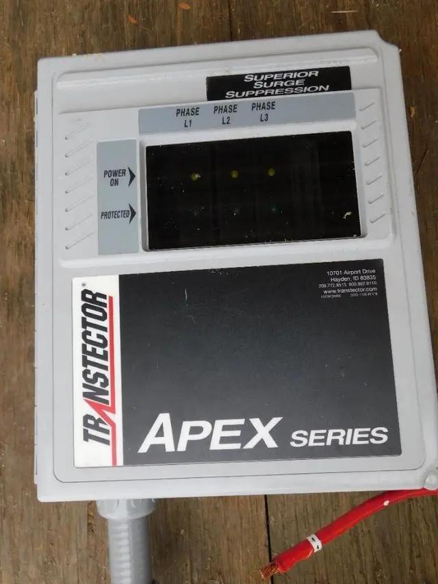 1 - PREOWNED TRANSTECTOR TRANSIENT VOLTAGE SURGE SUPPRESSOR, MODEL #: APEX IV 240DR