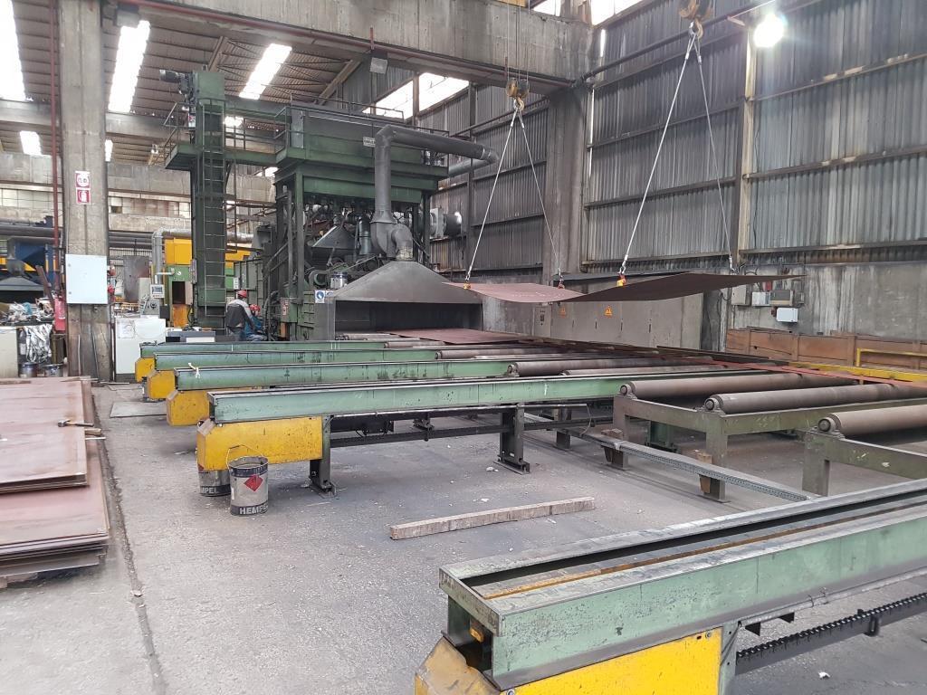 118" (3000mm) Carlo Banfi Shot Blasting and Painting Line (Plates and Profiles)