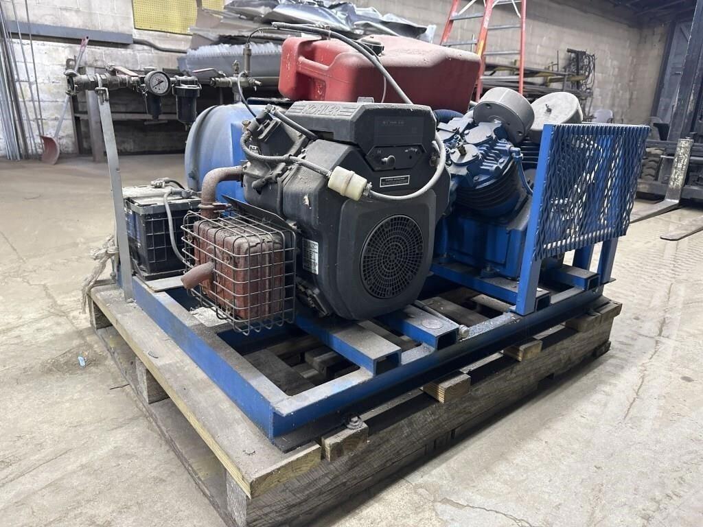 EMGLO PORTABLE AIR COMPRESSOR WITH KOHLER GAS POWERED ENGINE: YOBRO #24254