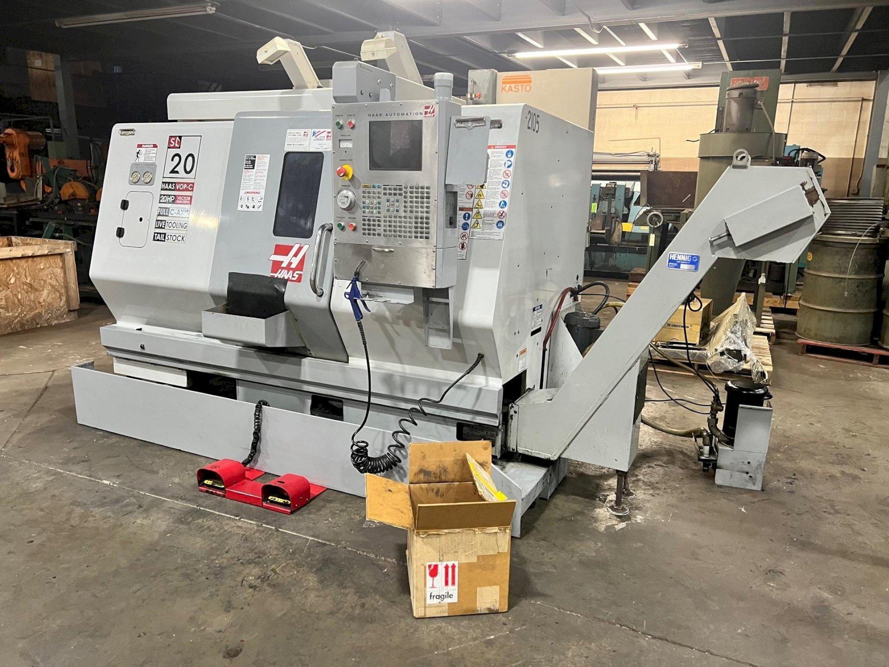 USED HAAS SL-20T CNC LATHE WITH LIVE TOOLING, Stock# 11000 Year: 2006