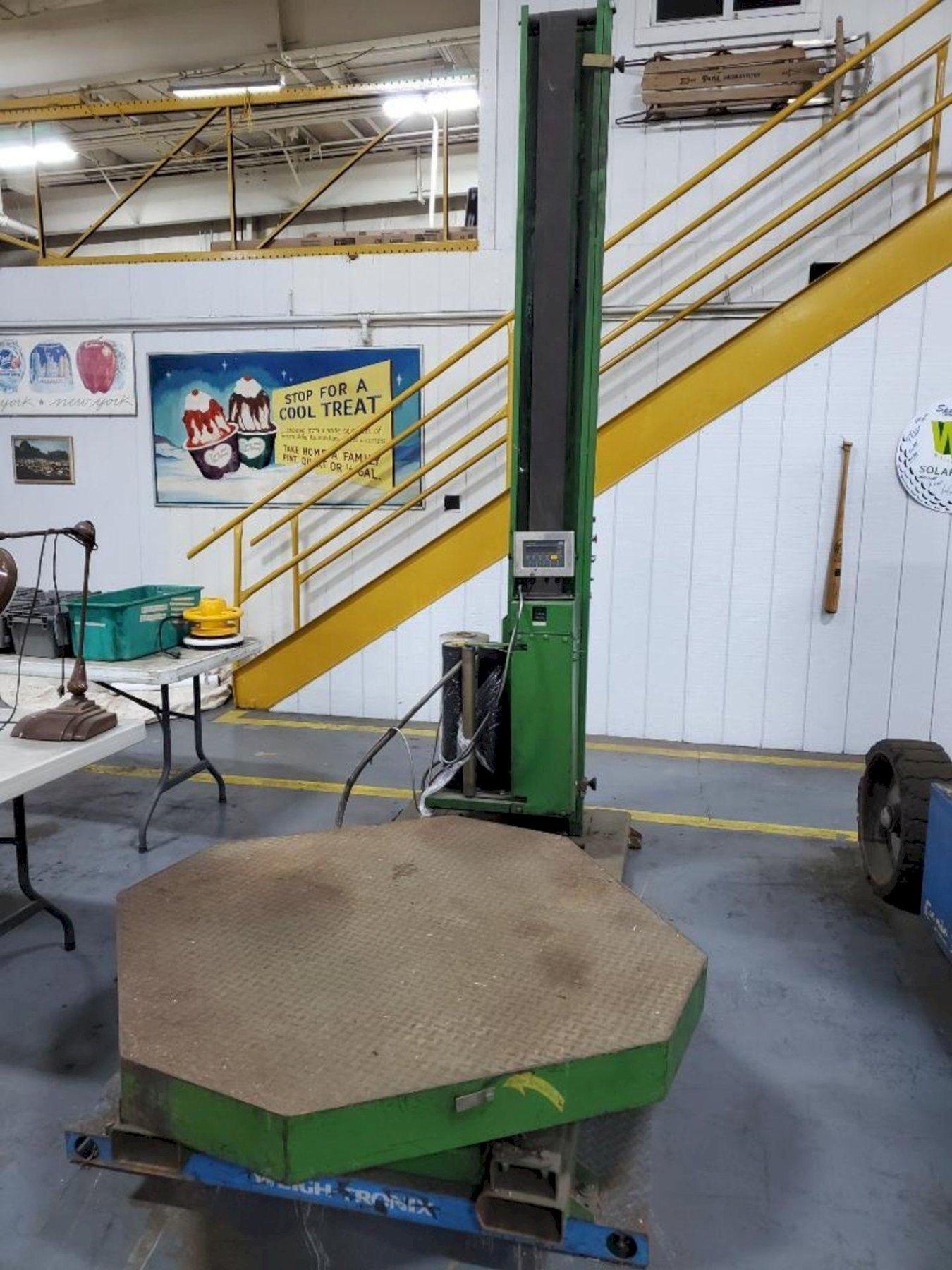 SYNERGY MODEL 1.5 SEMI-AUTO STRETCH WRAP MACHINE WITH WEIGHT-TRONIX SCALE: YOBRO #24715