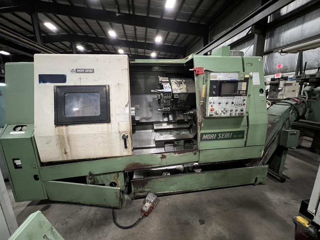 MORI SEIKI SL35B BIG BORE CNC LATHE, FANUC 10T CNC CONTROL, 3.5" BAR CAPACITY, 12" 3 JAW CHUCK
