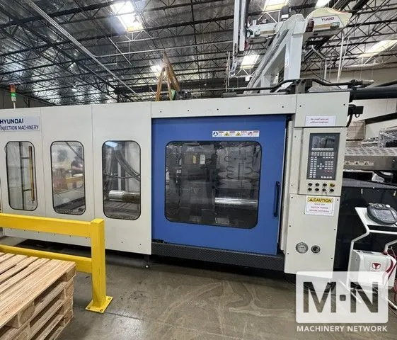 1150 TON 186 OZ HYUNDAI MODEL EDIS-1150DL HYBRID INJECTION MOLDING MACHINE MFG 2014 (4) AVAILABLE
