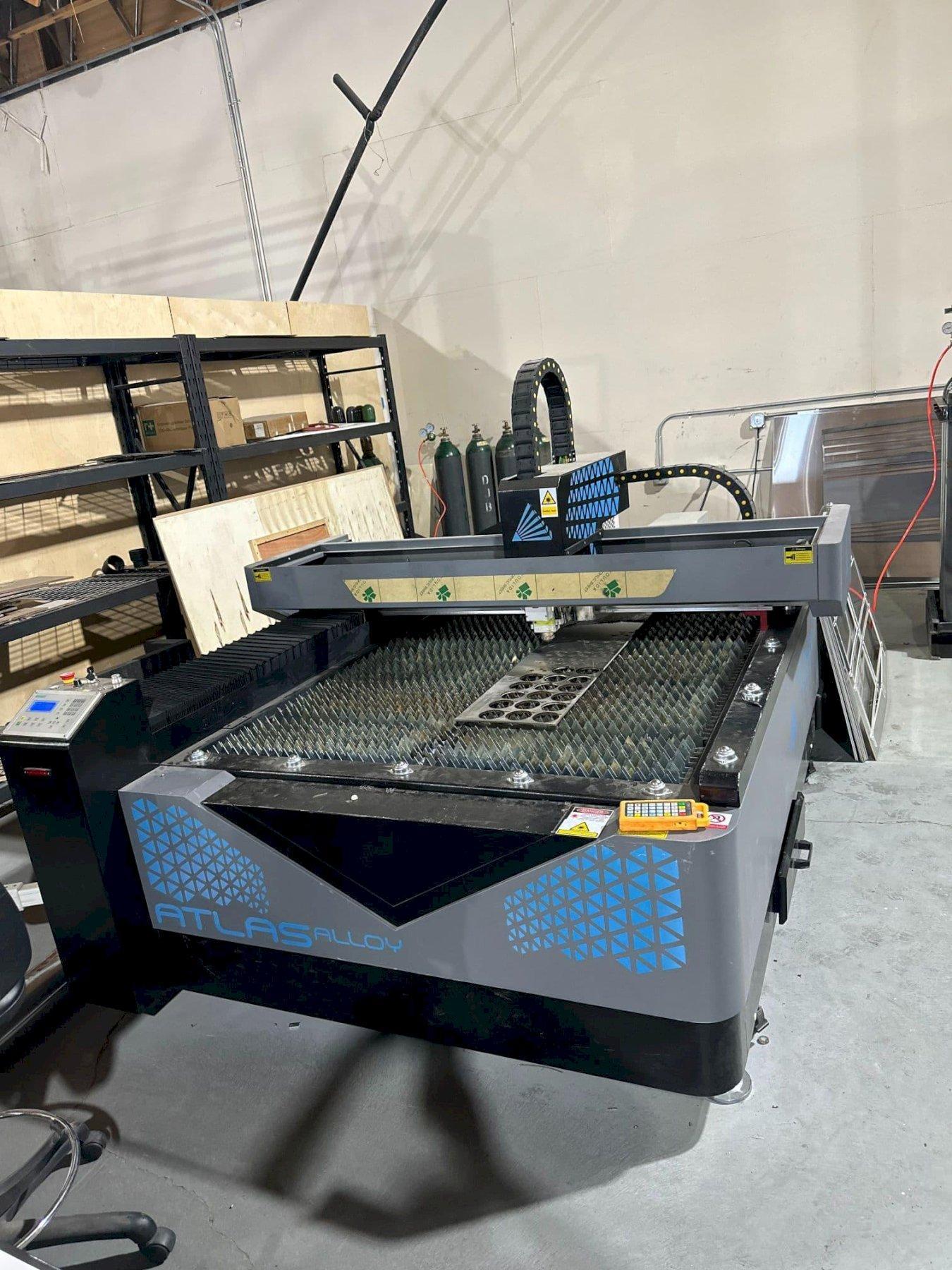1000 Watt Atlas Alloy LF1325L Flatbed Fiber Laser, 2022