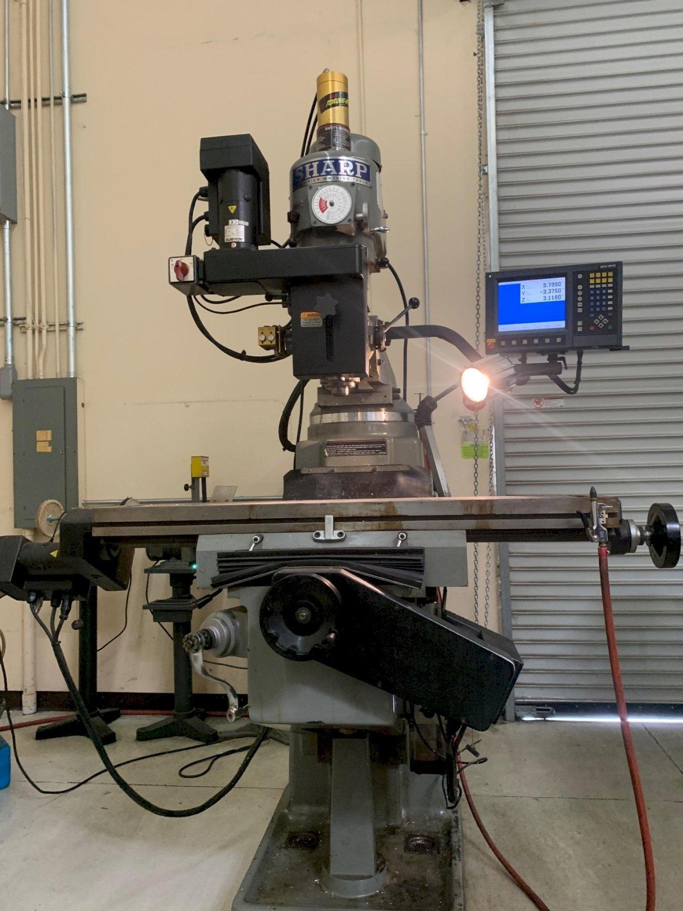 2009 Sharp TMV with 3 Axis Act-Rite MILLPWR CNC Control Vertical Mill 
Very low hour and usage machine. Need to clear space for new CNC Mill. In excellent working condition and available for inspection.