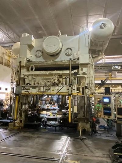 1600 Ton, DANLY #SE4-1600-132-72, STRAIGHT SIDE PRESS