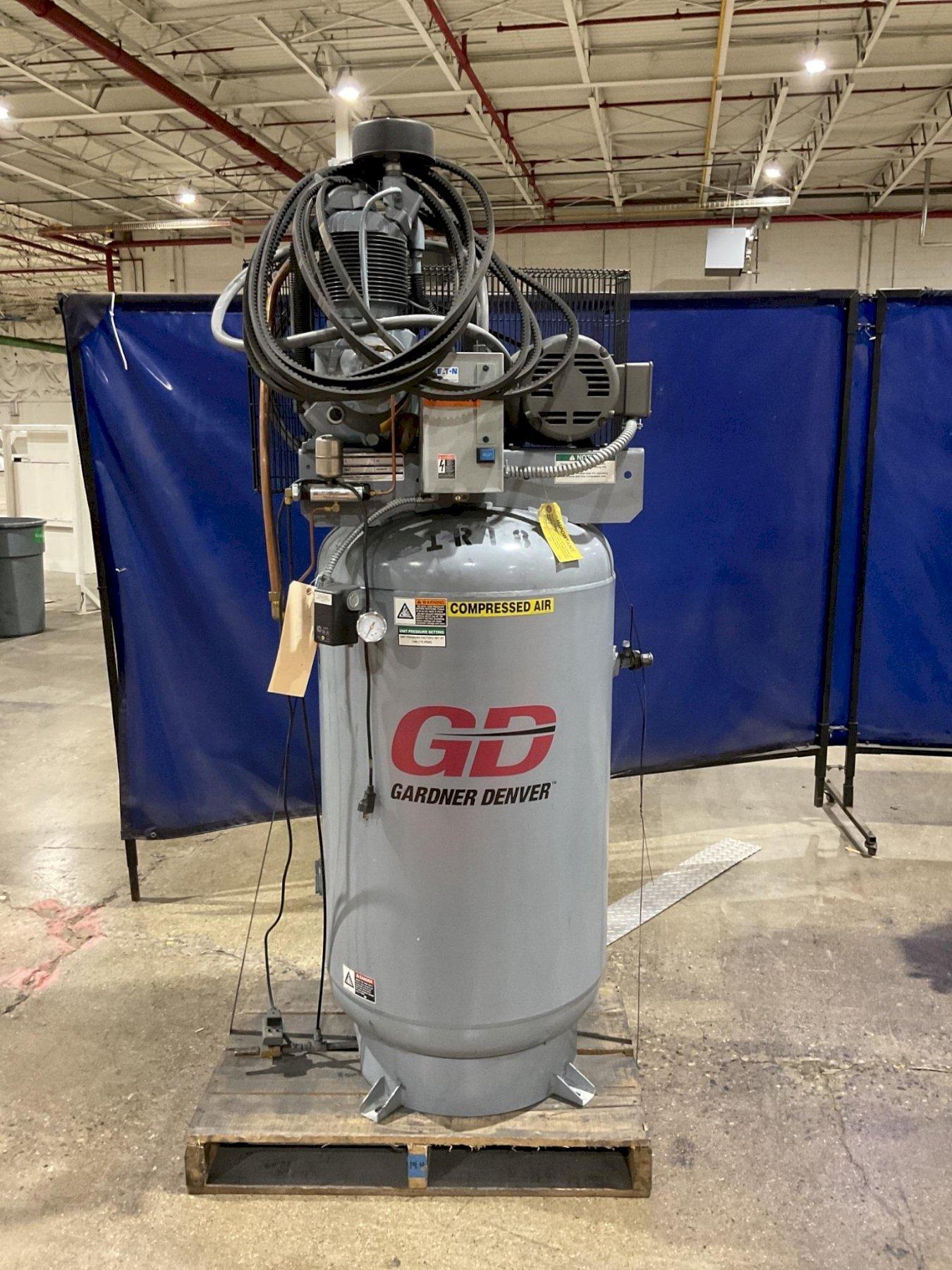 GARDNER DENVER VR5-8 80 GALLON  ROTARY VANE AIR COMPRESSORS USED